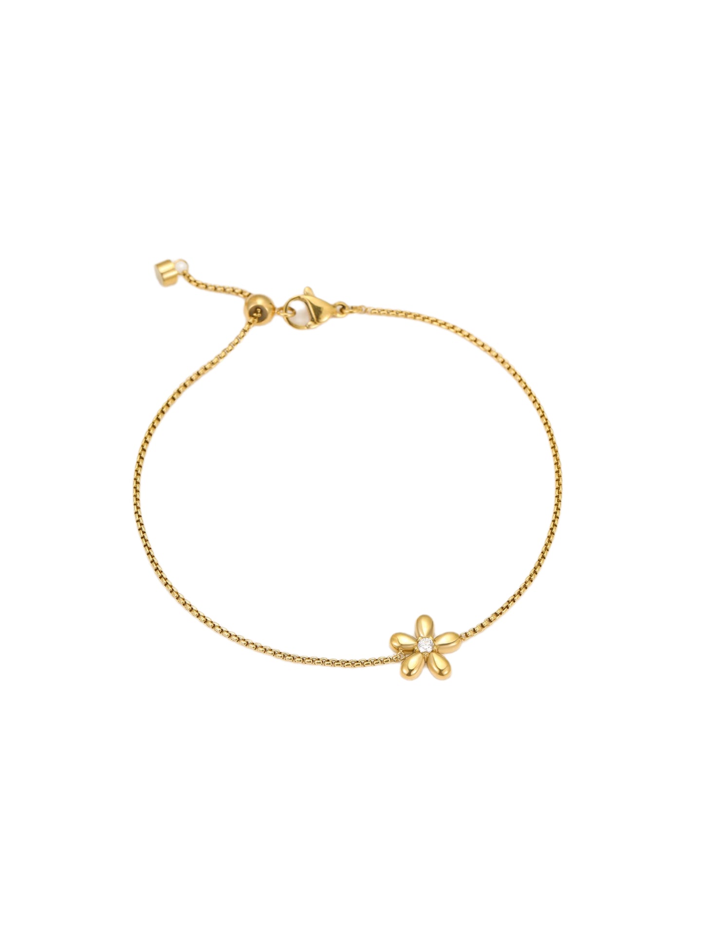 METAL FLORAL BRACELET