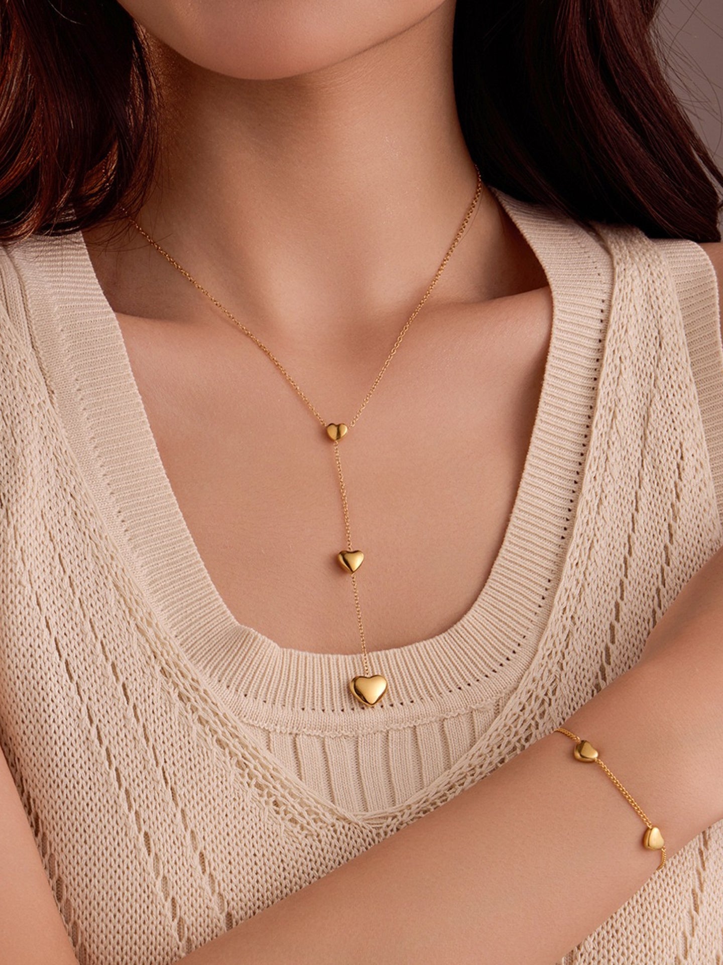 HEART TASSEL NECKLACE