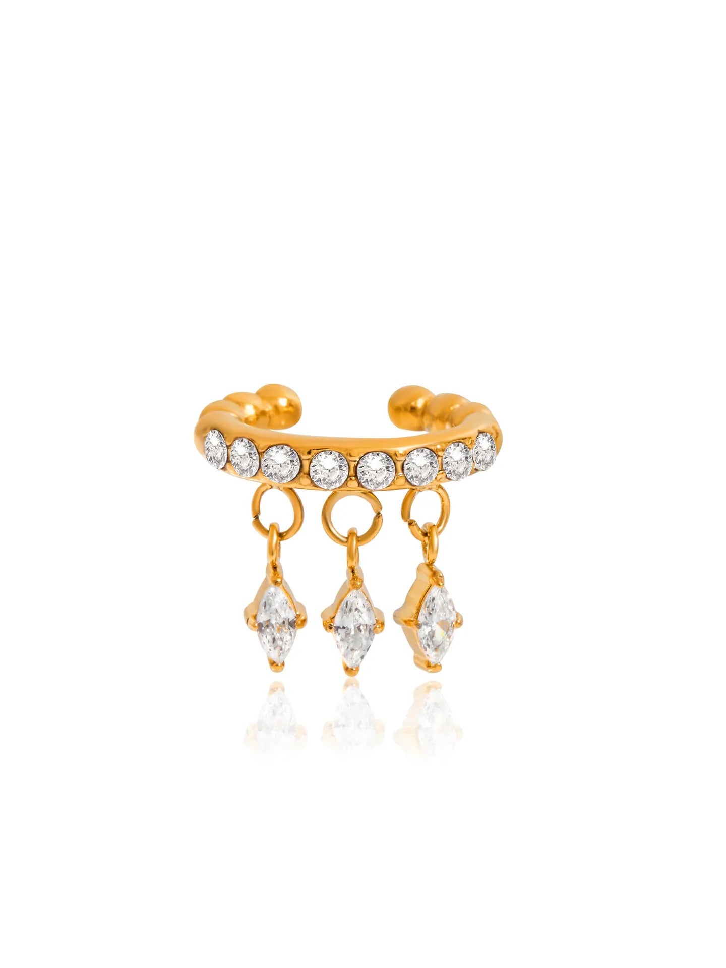 TASSEL ZIRCON EAR CUFF