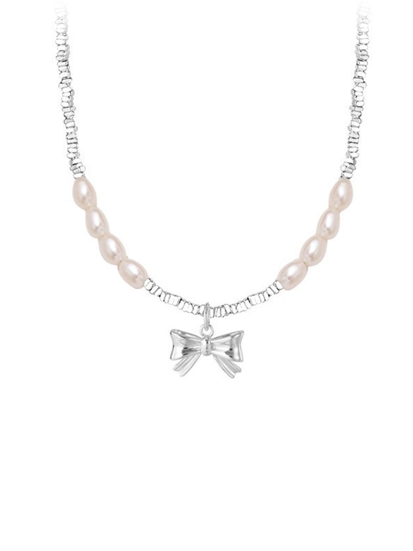BOW PEARL NECKLACE