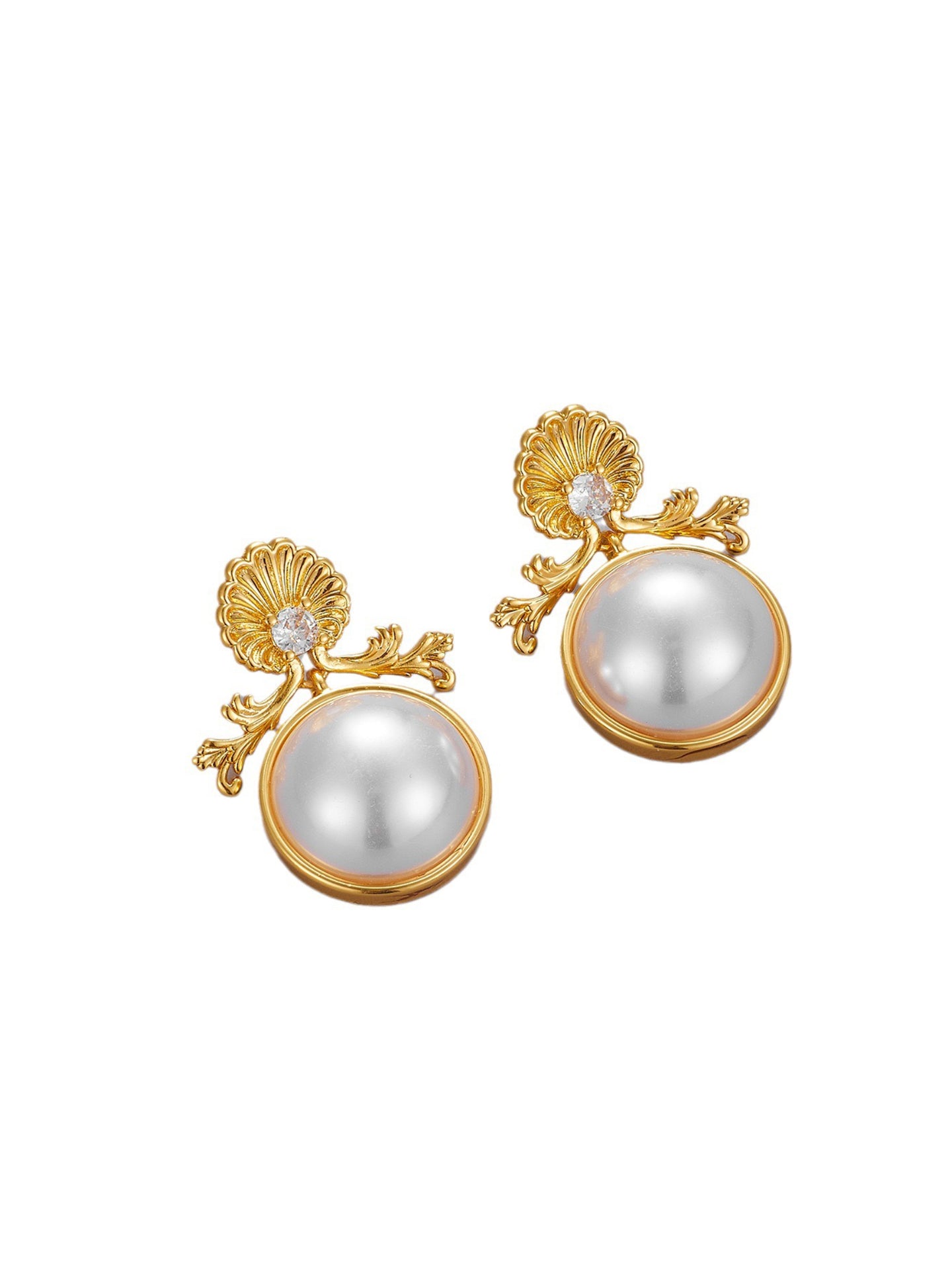 BOUCLES D'OREILLES VINTAGE EN PERLES