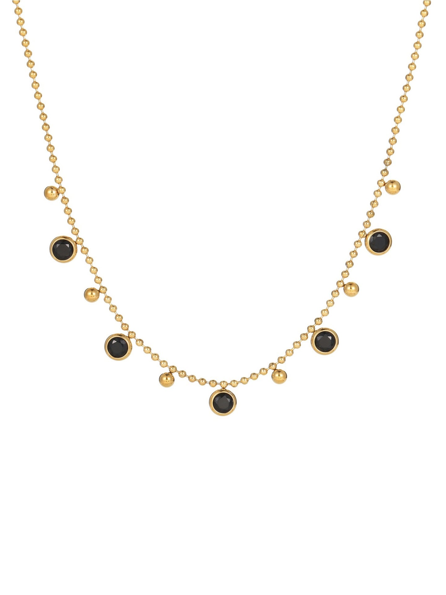 ZIRCON TASSEL NECKLACE
