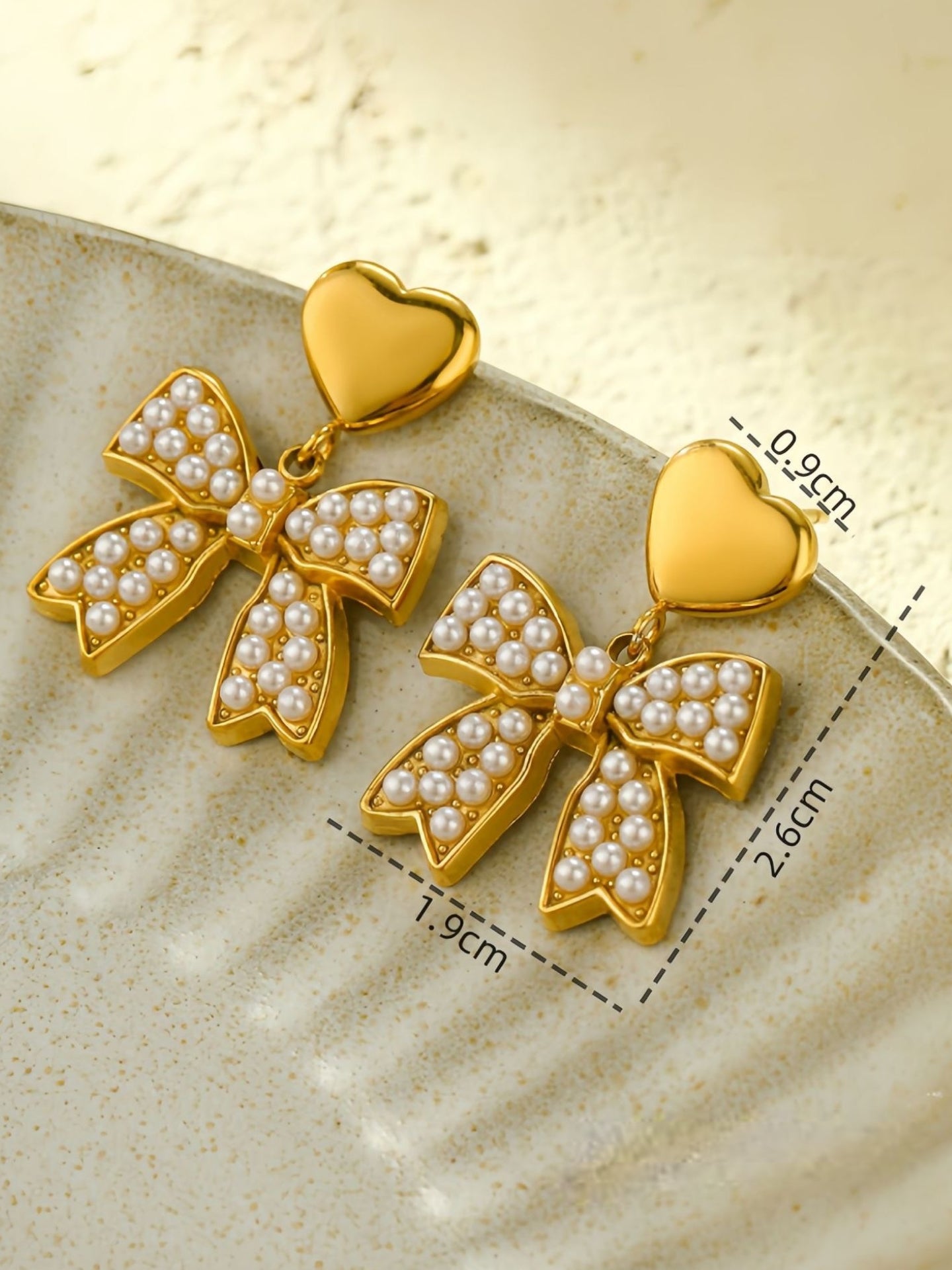 BOW PEARL EARRINGS