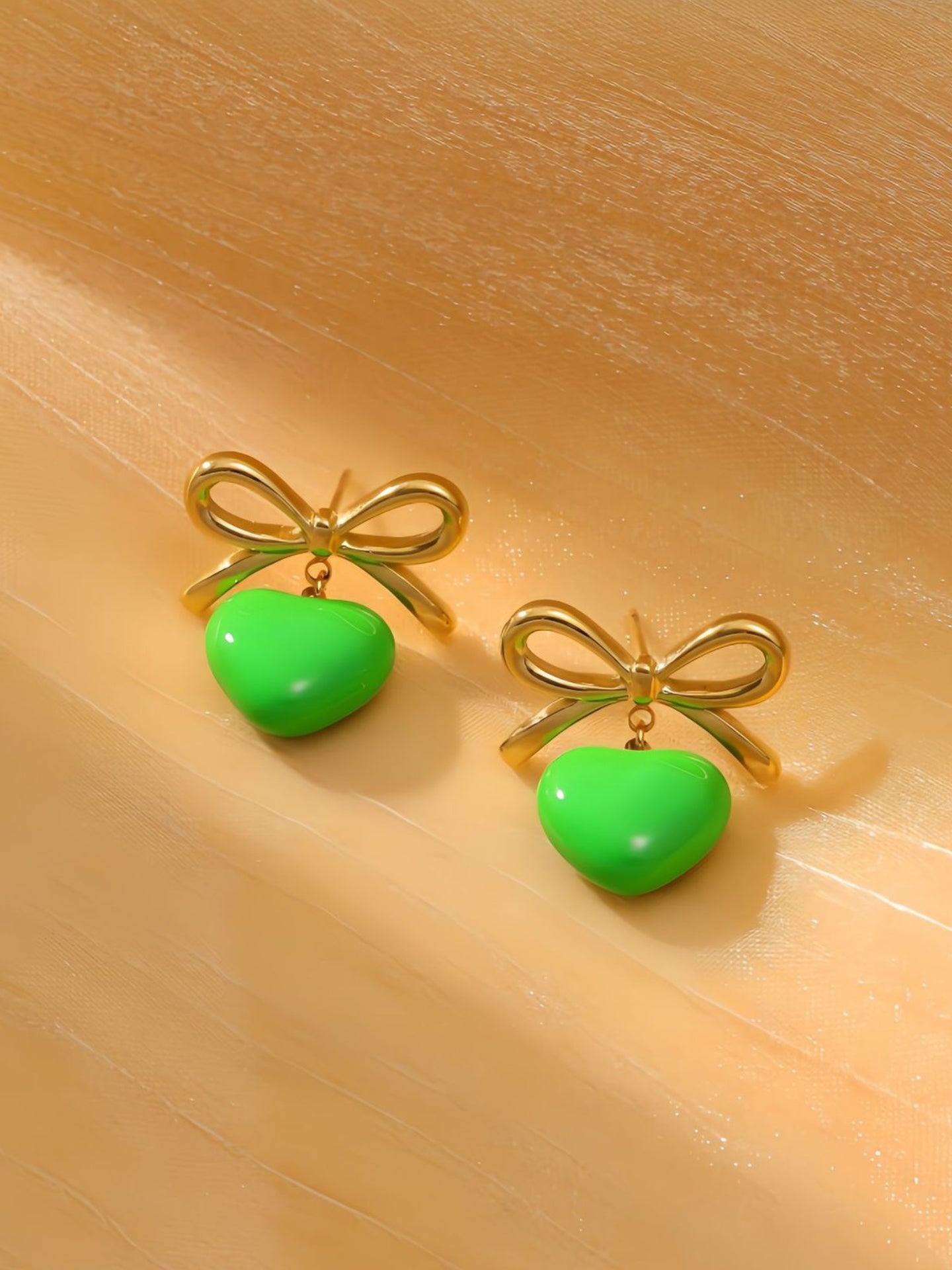 GLAZED HEART EARRINGS