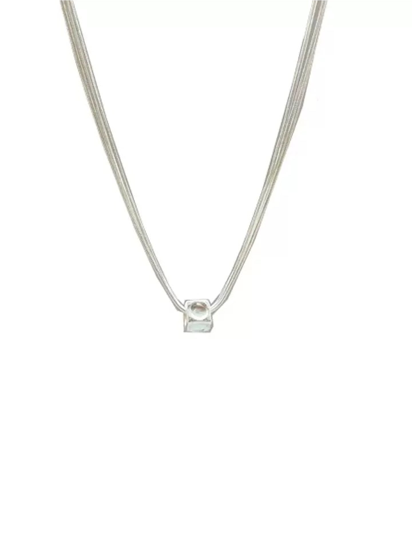 THREE-TIER CUBIC NECKLACE