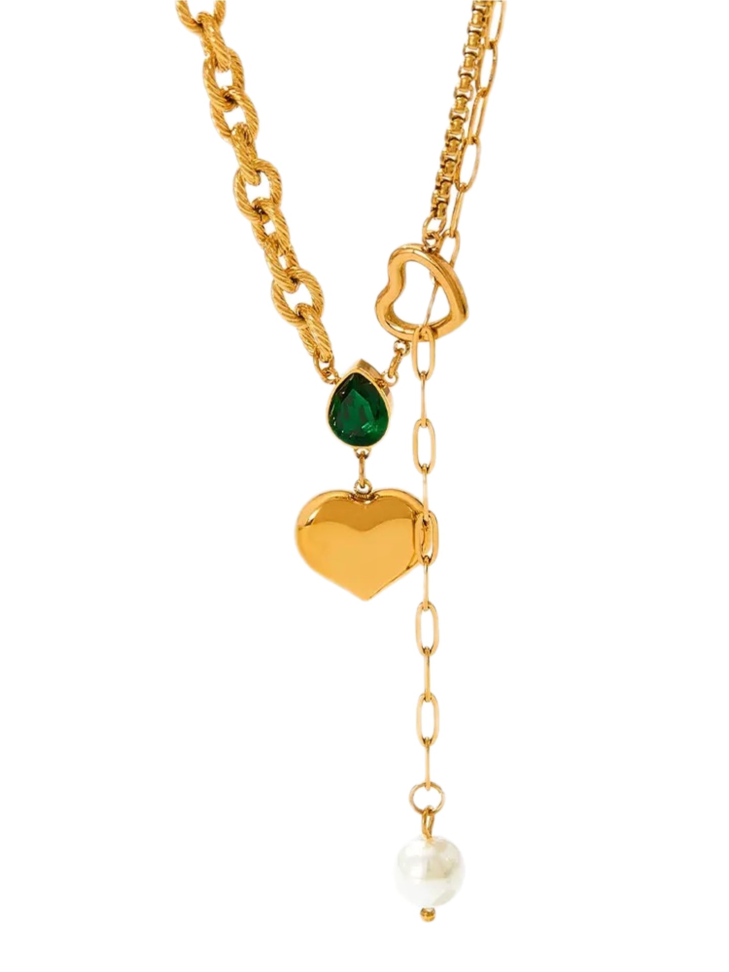 HEART TASSEL NECKLACE