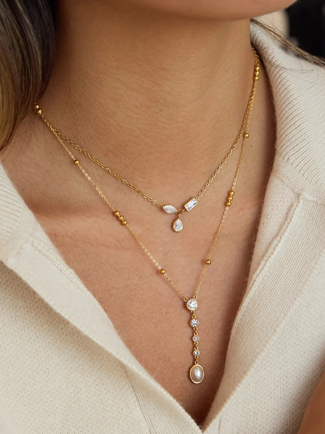 SPARKLING FRINGE NECKLACE