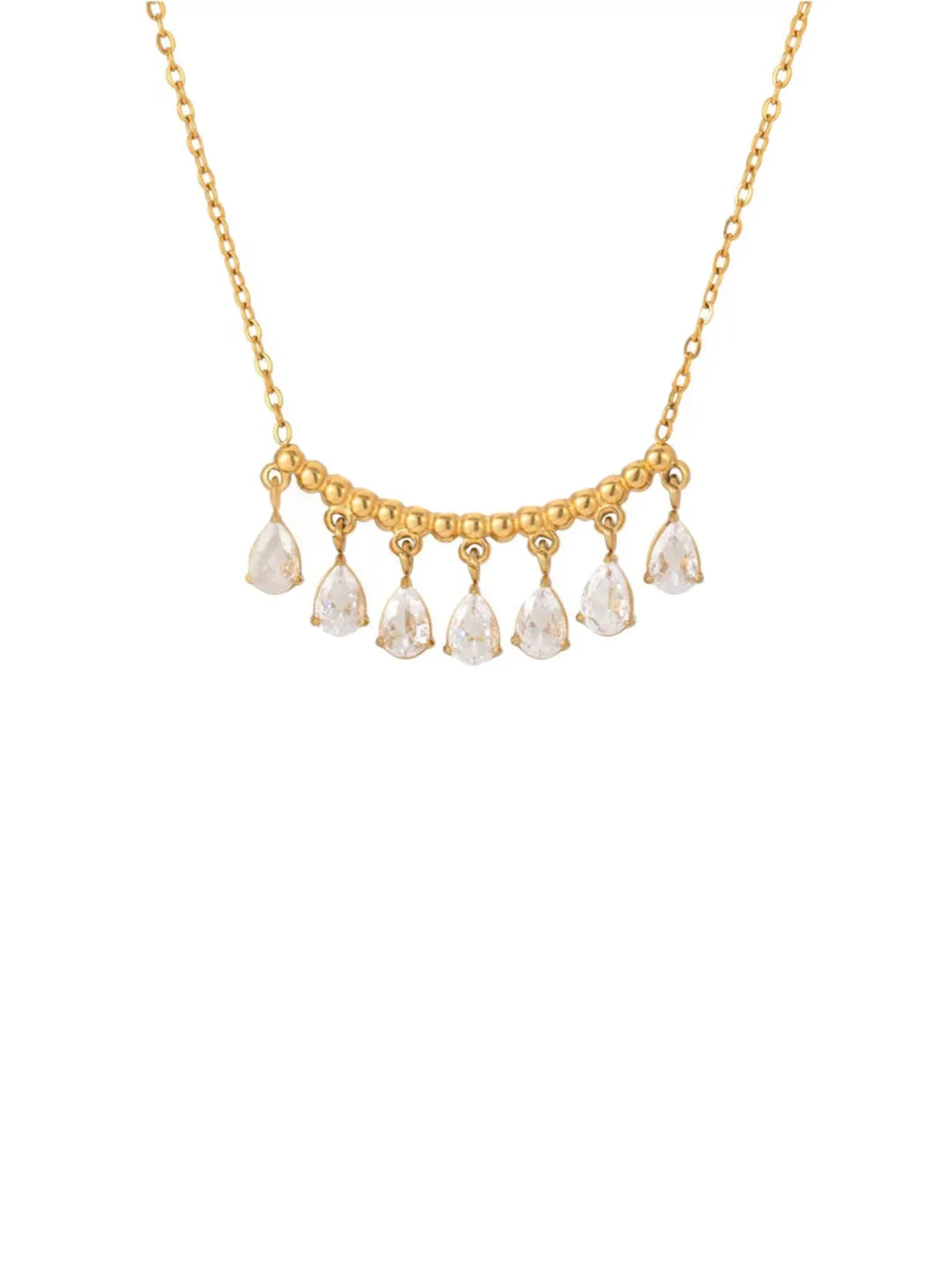 LUMINA CZ TASSEL NECKLACE