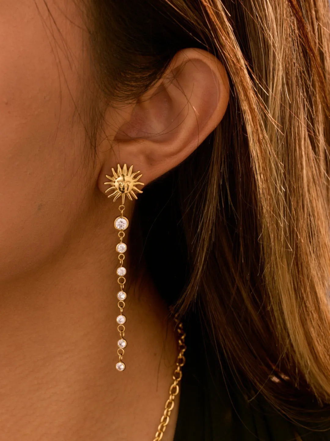 SUN ZIRCON EARRINGS