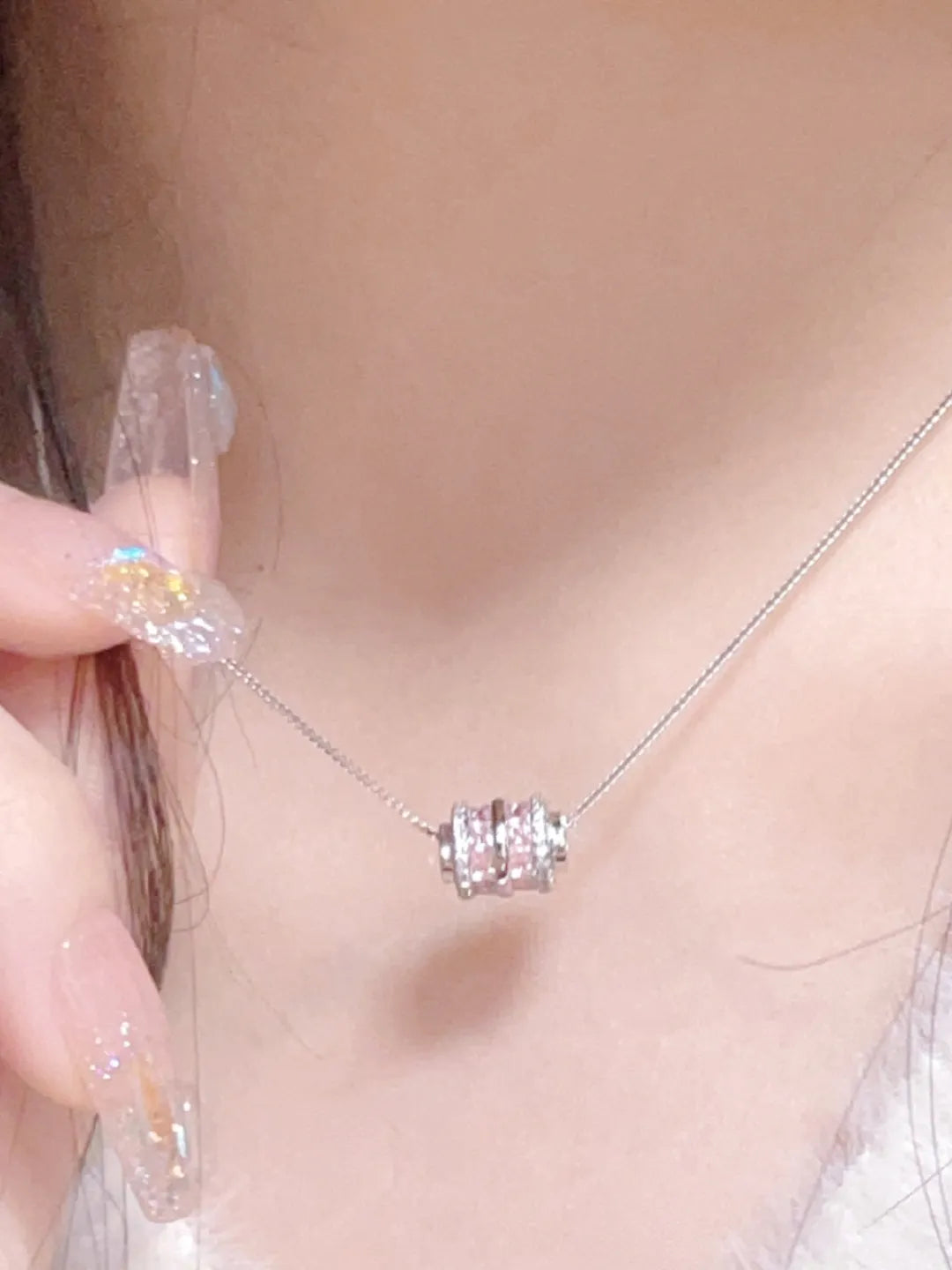 PINK CZ WAIST NECKLACE