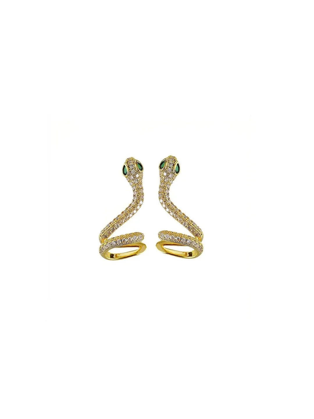 FULL ZIRCON SNAKE EARRINGS