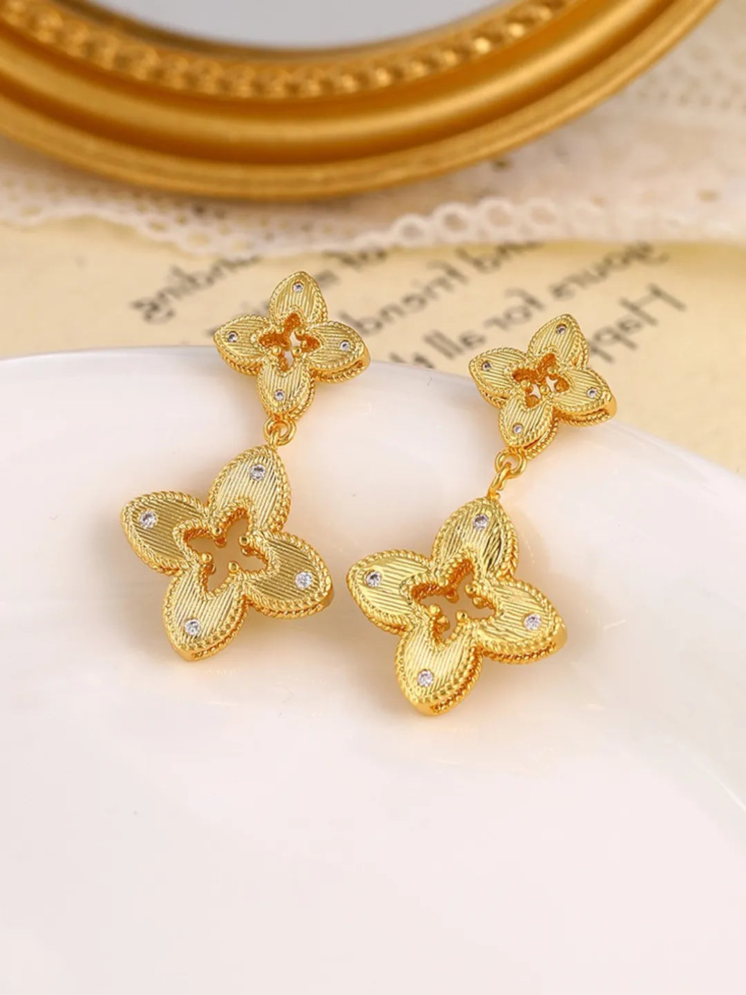 FOUR-LEAF CLOVER EARRINGS