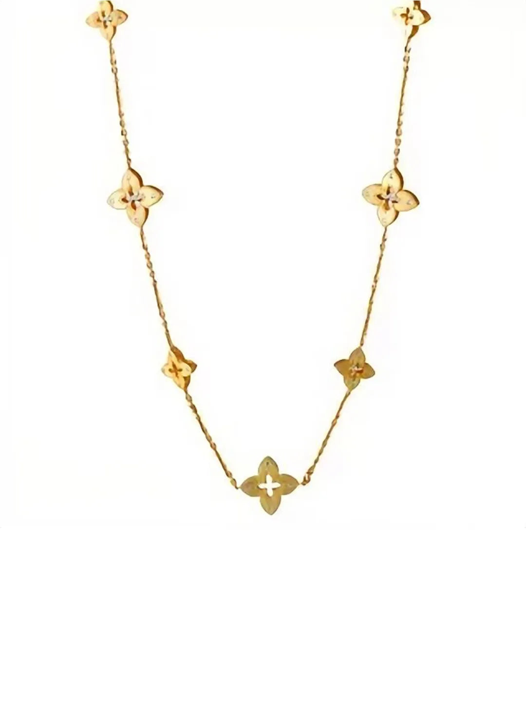 FOUR-LEAF CLOVER SWEATER NECKLACE
