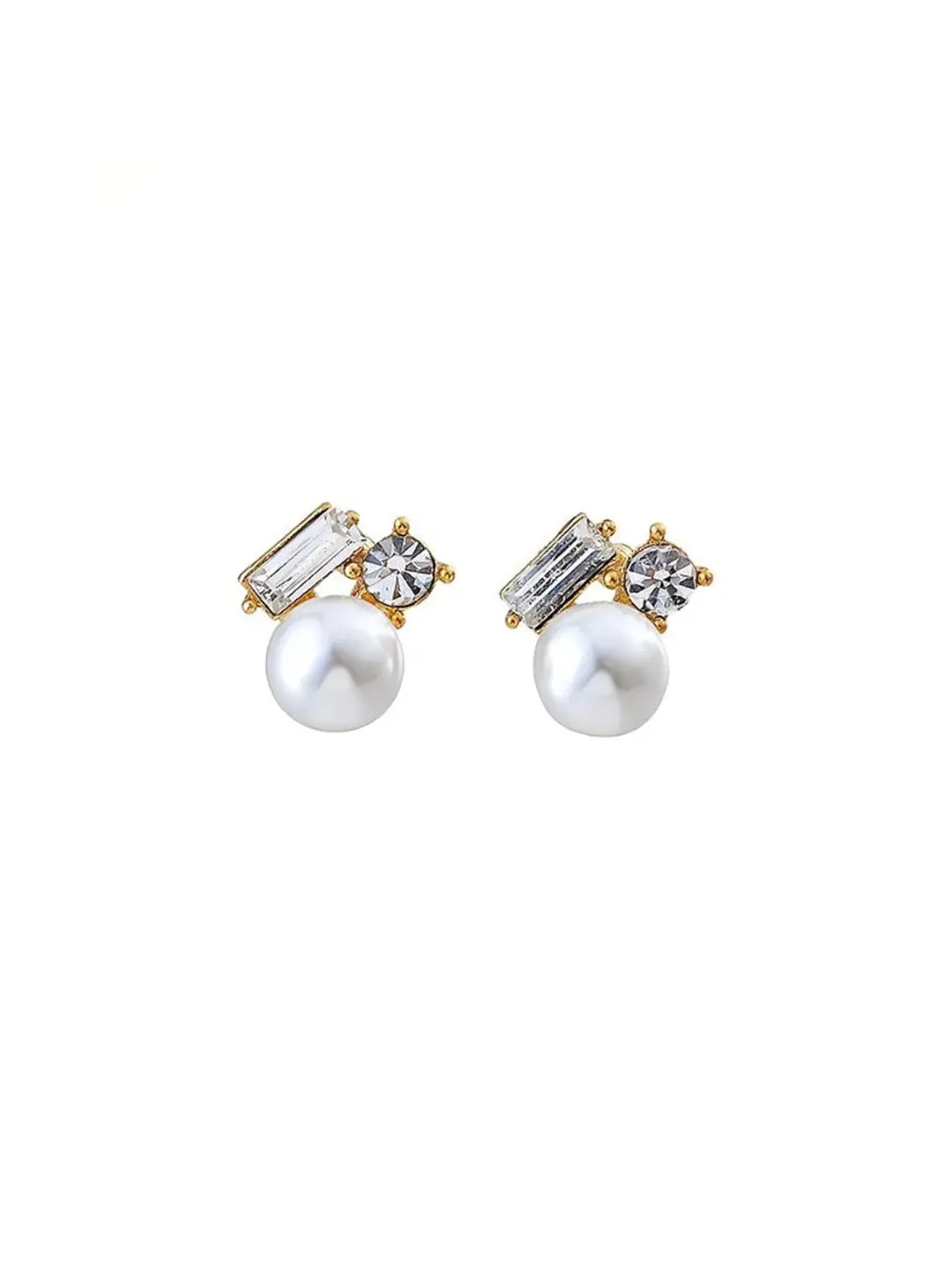ZIRCON PEARL EARRINGS