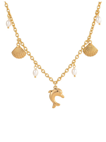 STARDUST SHELL NECKLACE