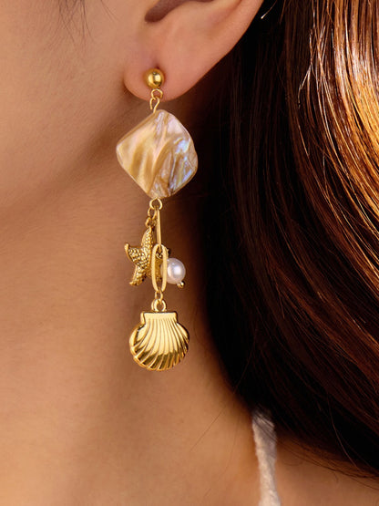 SHELL & STARFISH EARRINGS