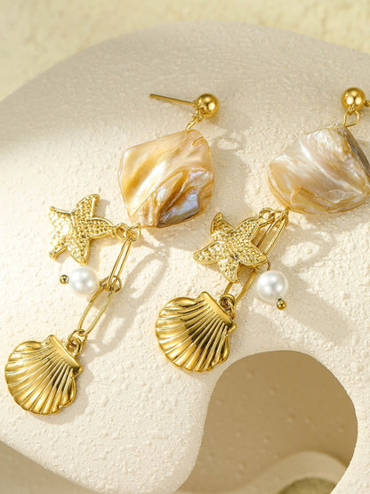 SHELL & STARFISH EARRINGS
