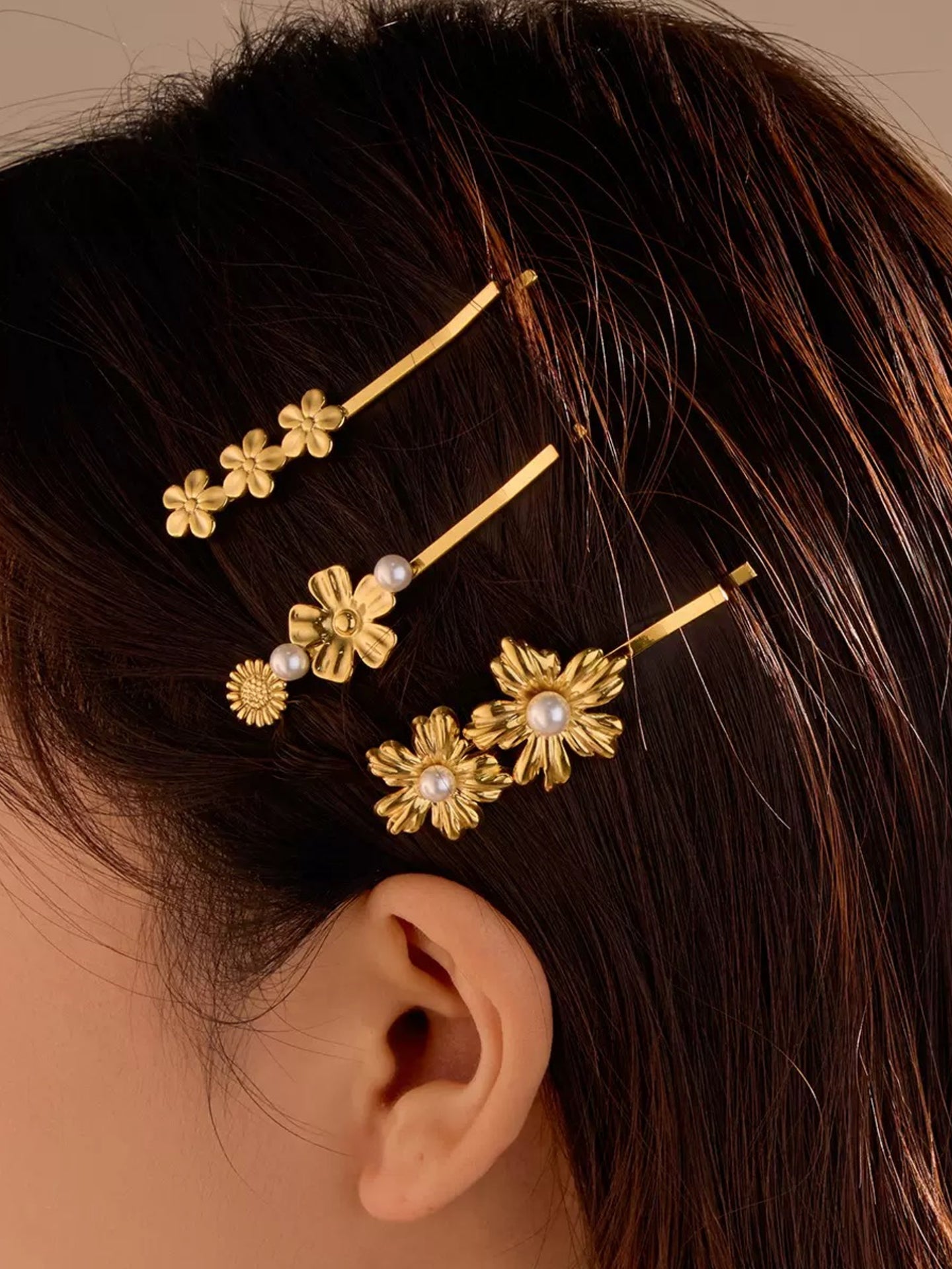 FLOWER PEARL HAIR CLIP