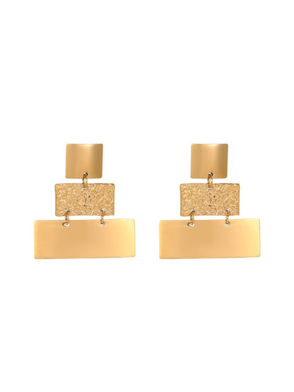 GEOMETRIC PLEATED EARRINGS