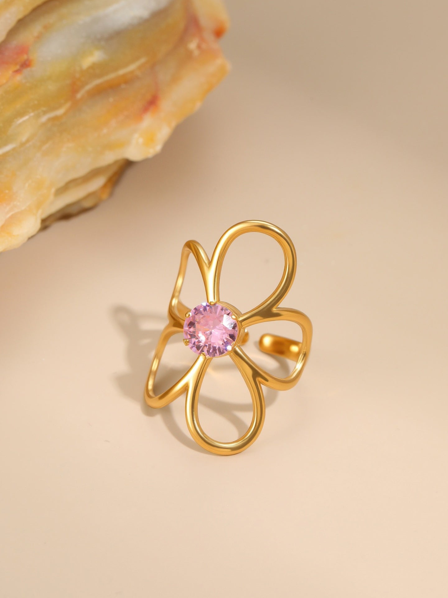 PINK ZIRCON RING