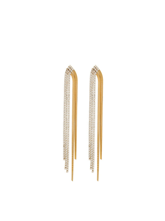 ZIRCON TASSEL EARRINGS