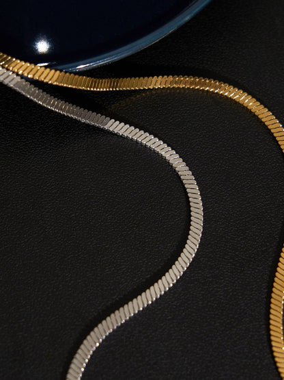 FLAT SNAKE CHAIN NECKLACE