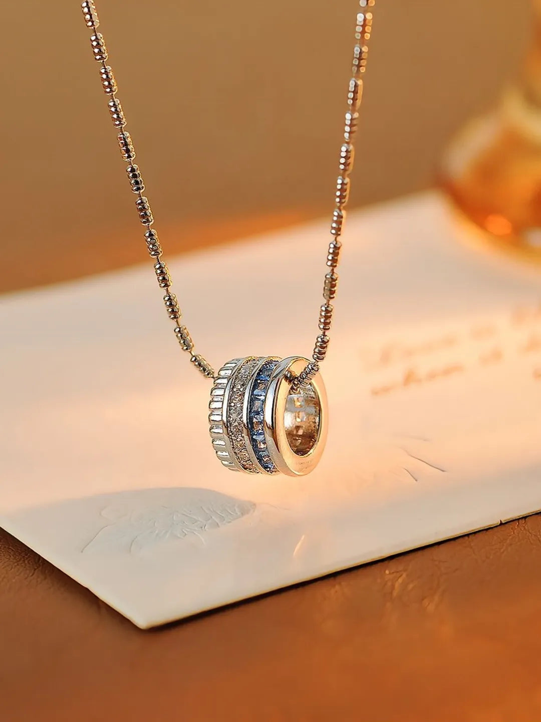 FRENCH AZURE ICE HEART NECKLACE