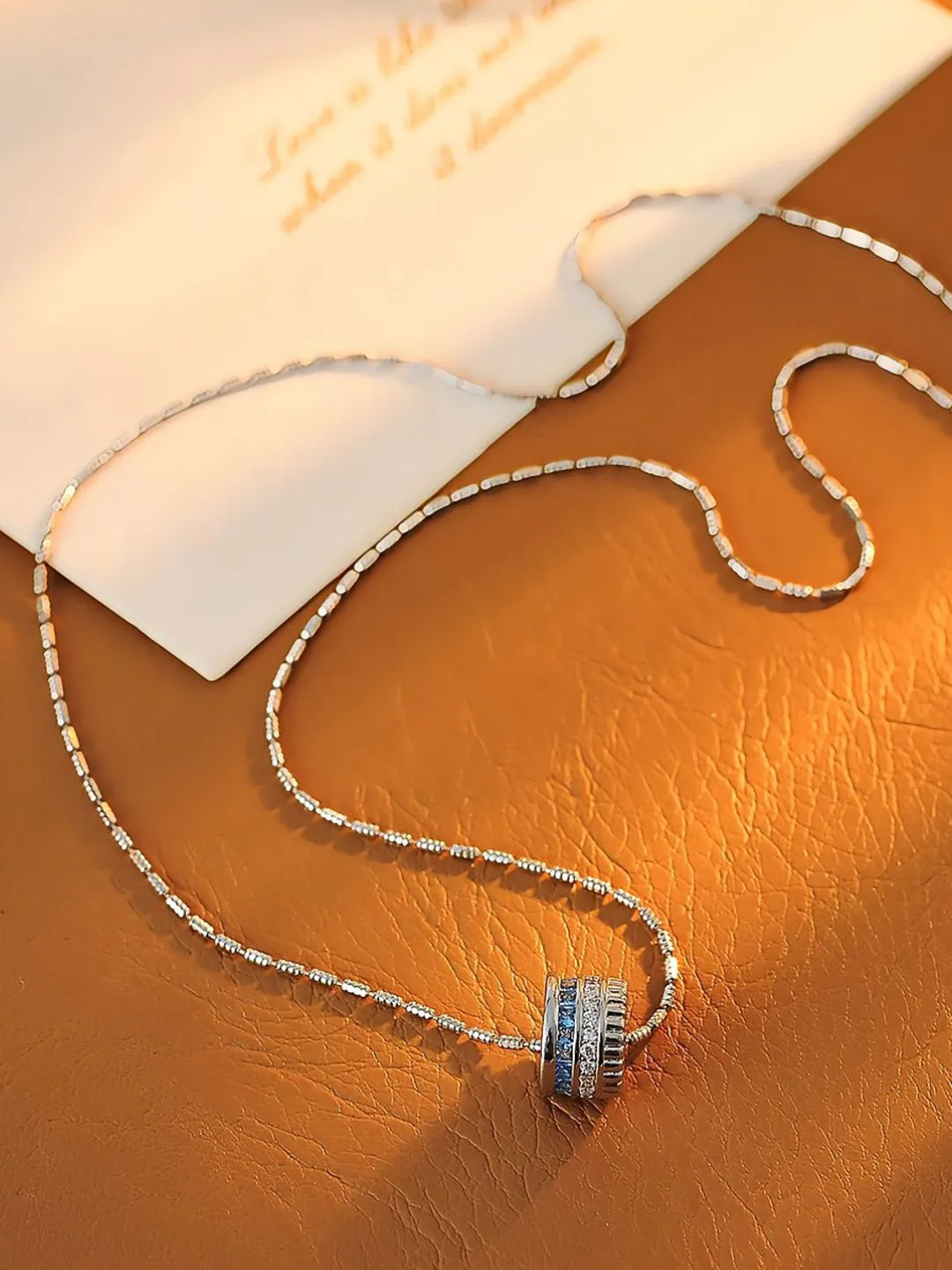 FRENCH AZURE ICE HEART NECKLACE