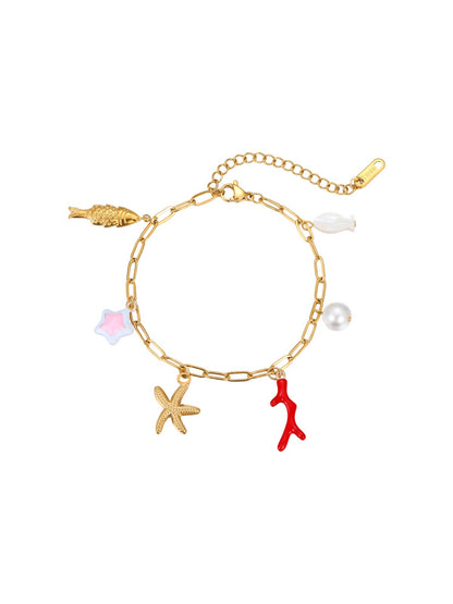 CORAL STARFISH BRACELET