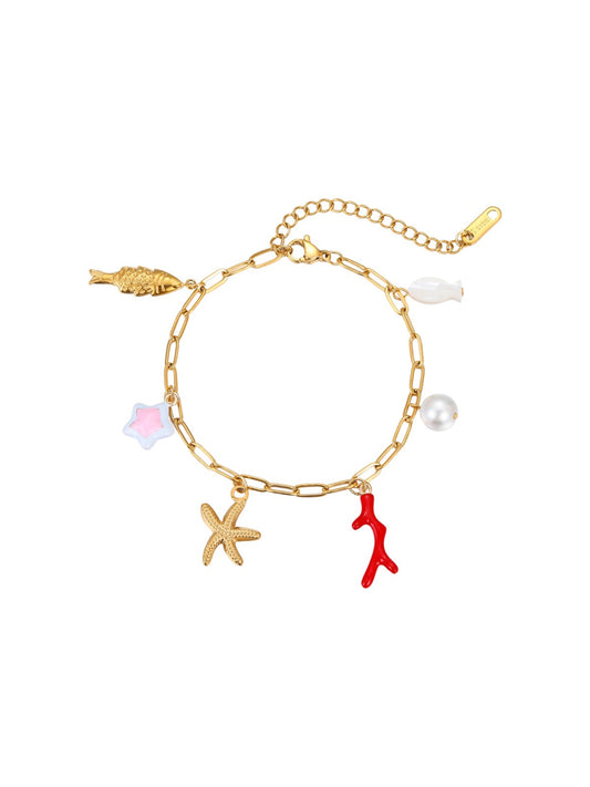 CORAL STARFISH BRACELET