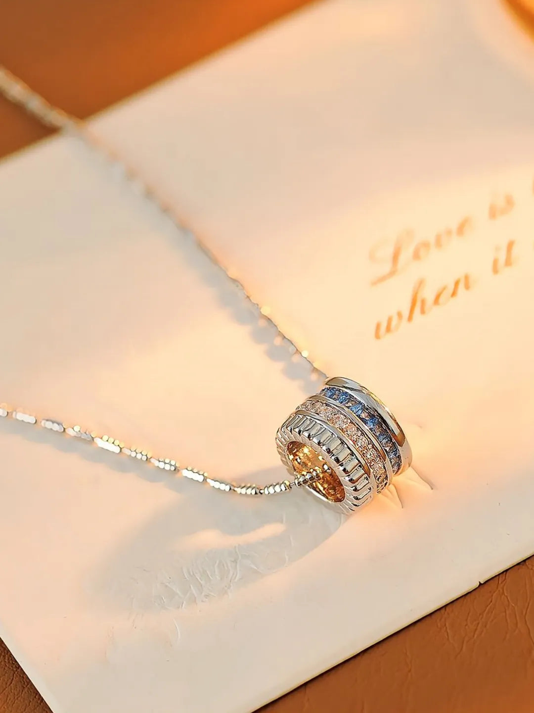FRENCH AZURE ICE HEART NECKLACE