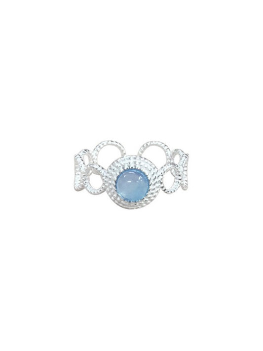 AQUAMARINE TWISTED RING