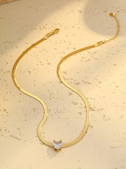 HEART ZIRCON NECKLACE