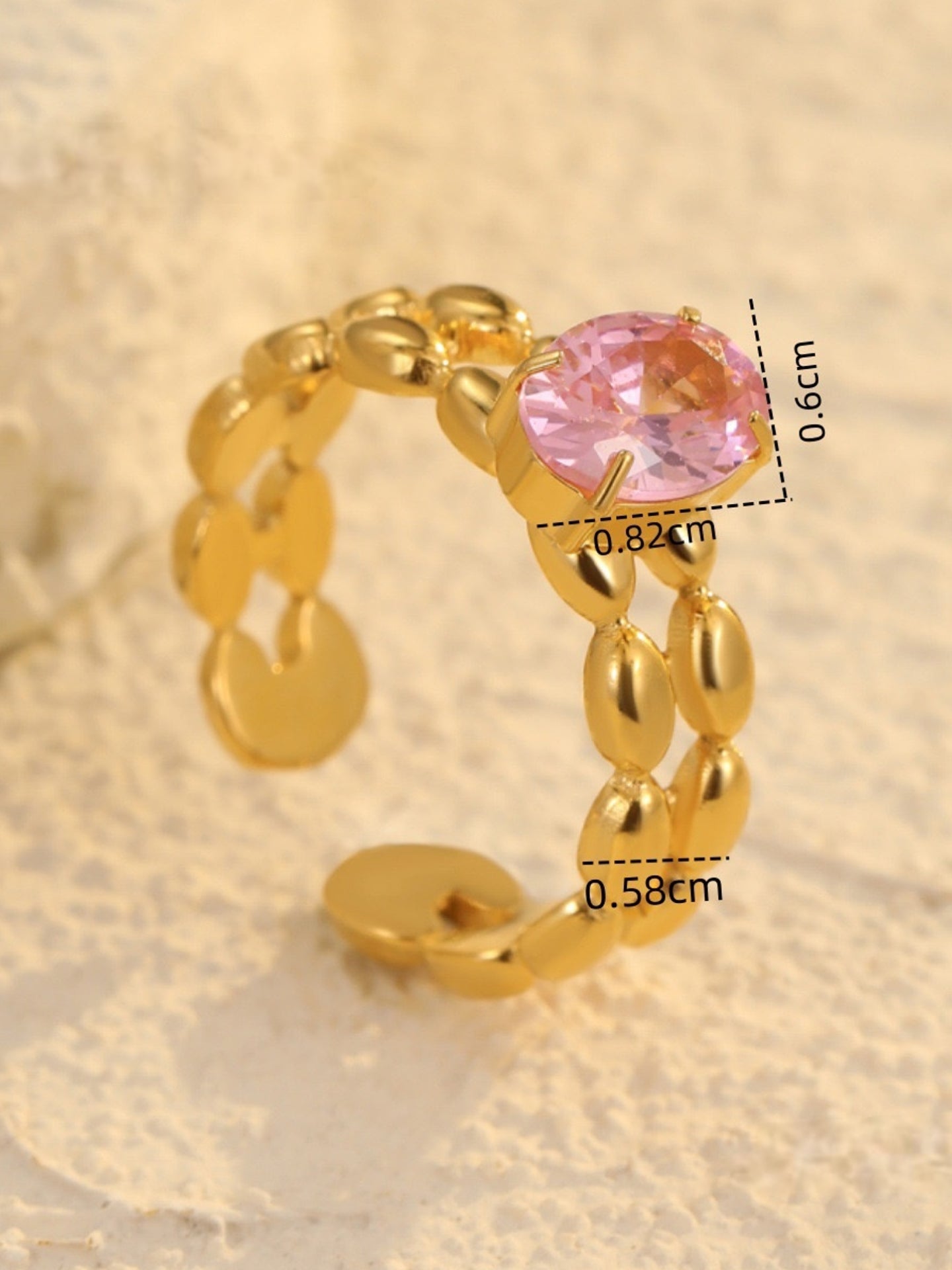 TWISTED ZIRCON RING
