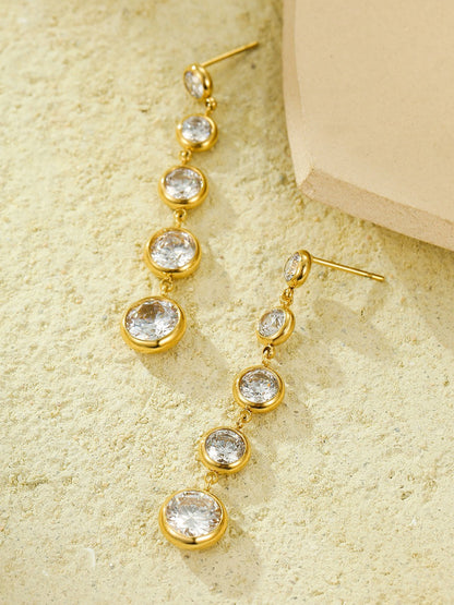 ZIRCON FRINGE EARRINGS