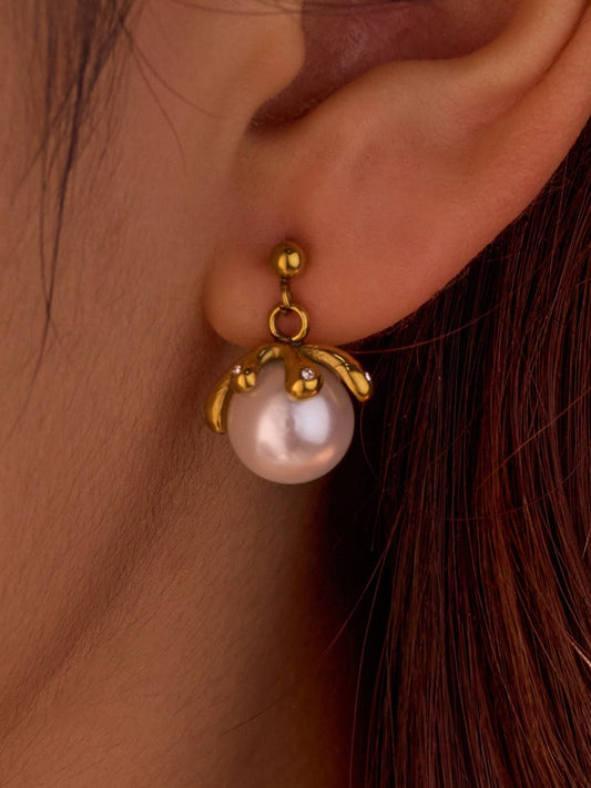 FLORAL PEARL EARRINGS