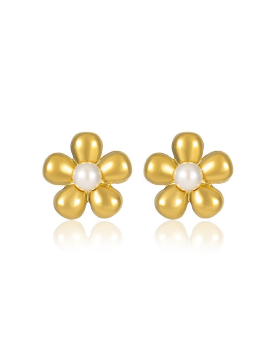 PEARL FLORAL EARRINGS