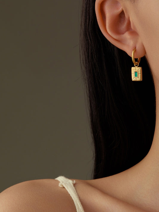 SQUARE ZIRCON EARRINGS