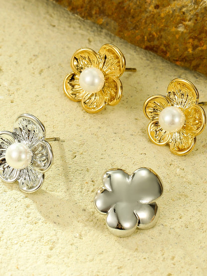FLORAL PEARL EARRINGS