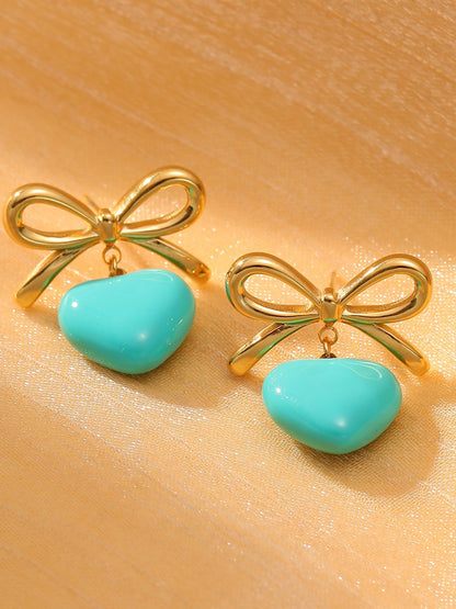 GLAZED HEART EARRINGS