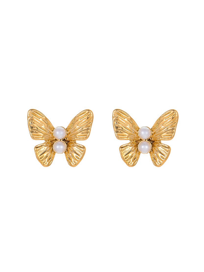 BUTTERFLY PEARL EARRINGS