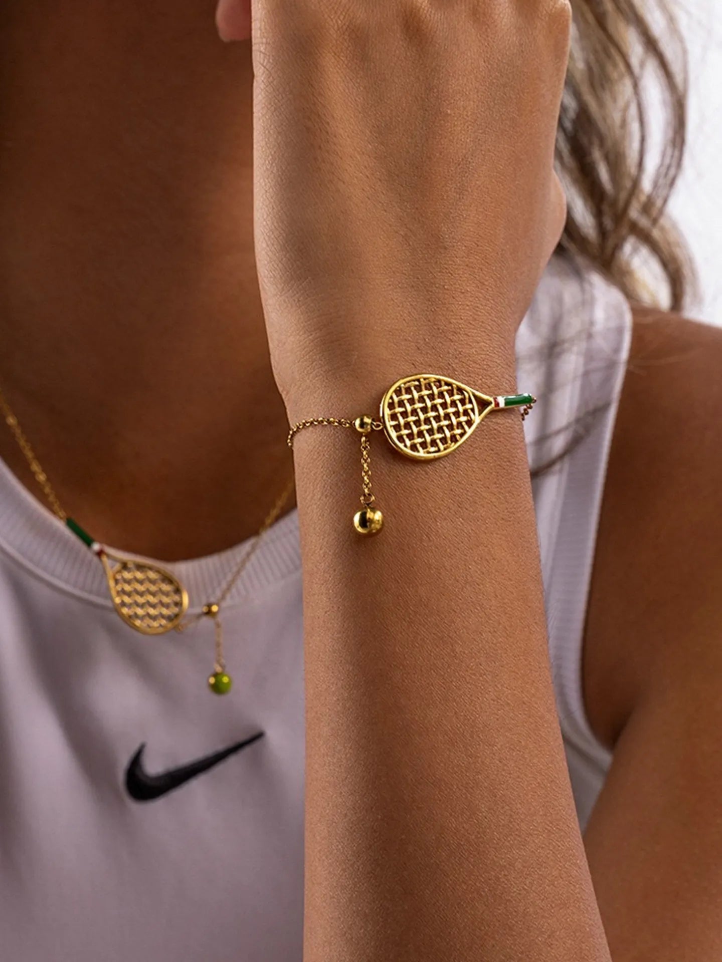 SPORTY TENNIS CHARM SET