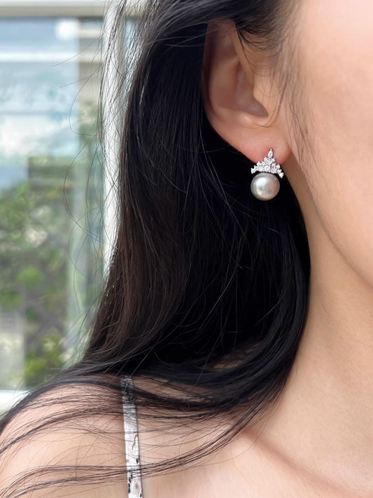 CROWN PEARL EARRINGS