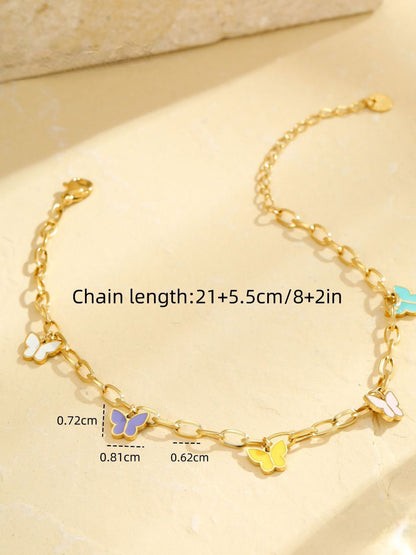 COLORFUL BUTTERFLY ANKLET
