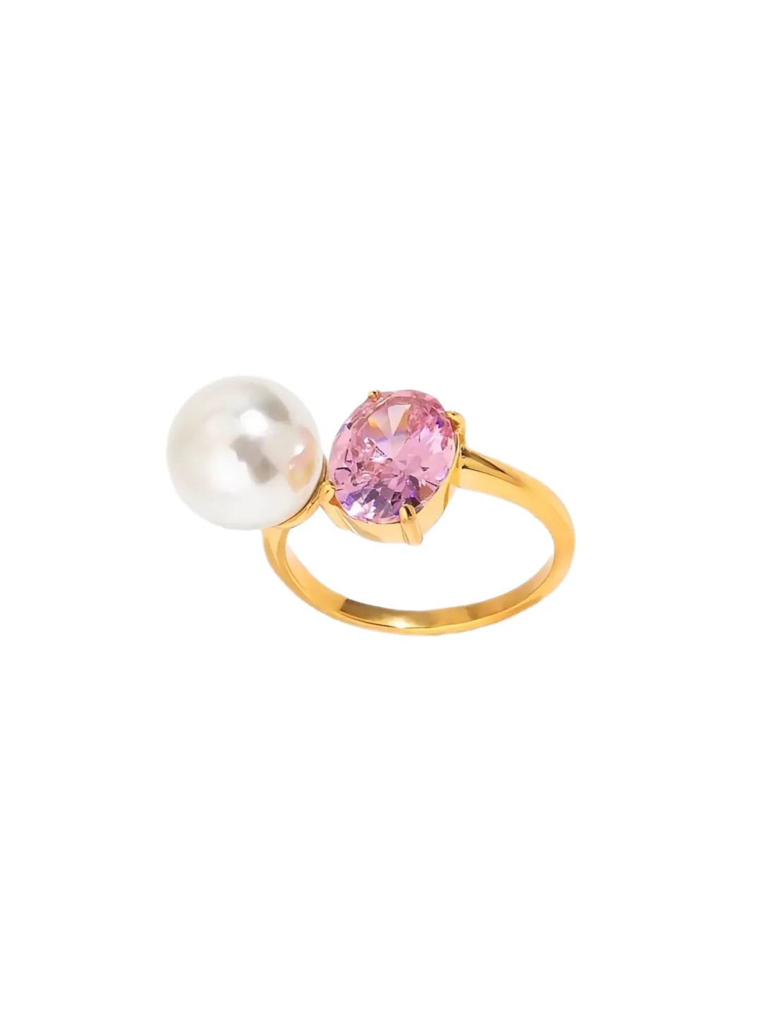 PINK ZIRCON OPEN RING