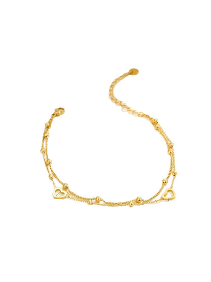 LAYERED HEART ANKLET