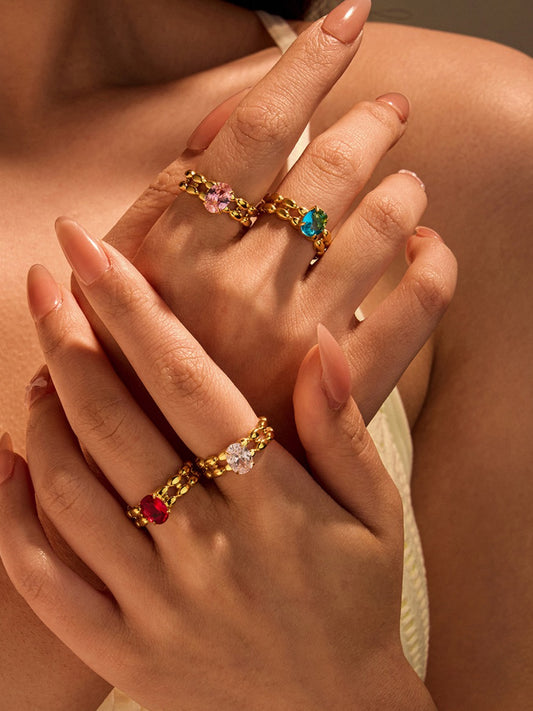 TWISTED ZIRCON RING