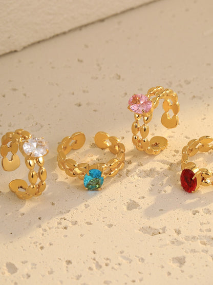 TWISTED ZIRCON RING