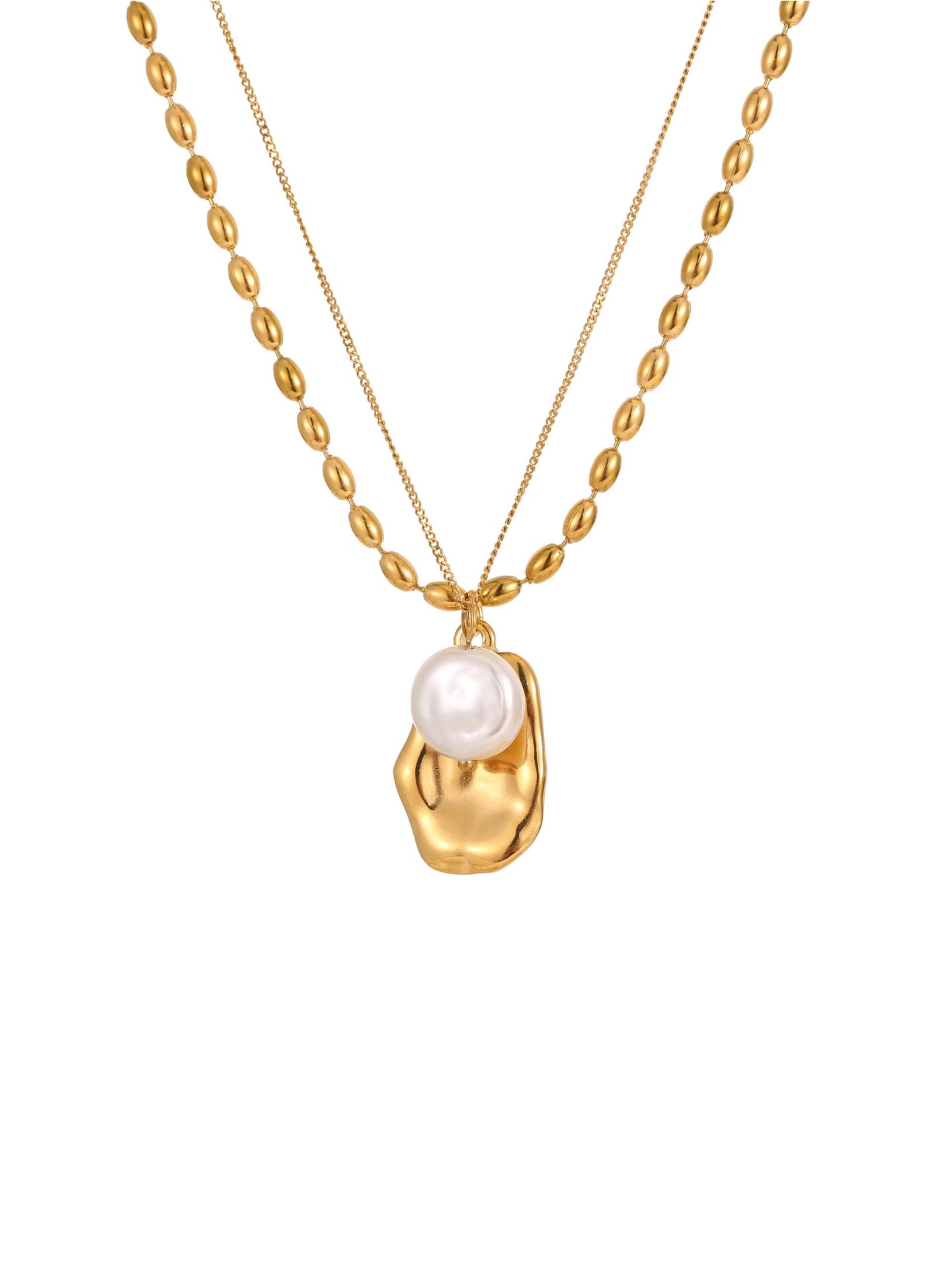 FAUX BAROQUE PEARL NECKLACE