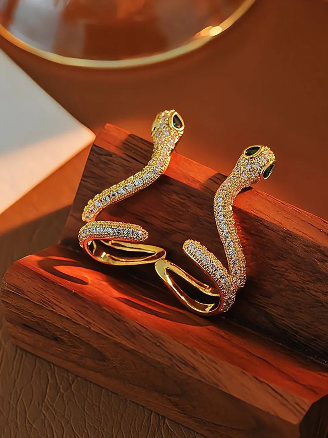 FULL ZIRCON SNAKE EARRINGS